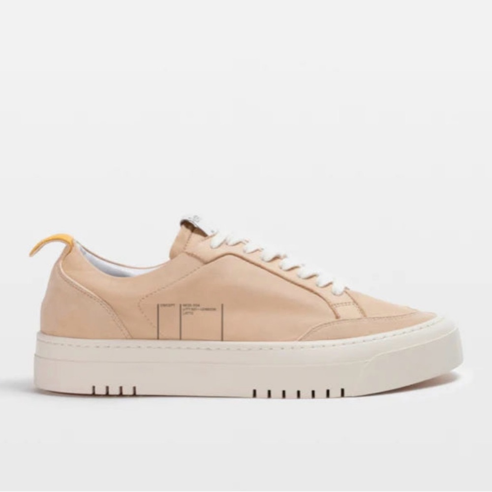 Oncept London Latte Leather Platform Sneaker